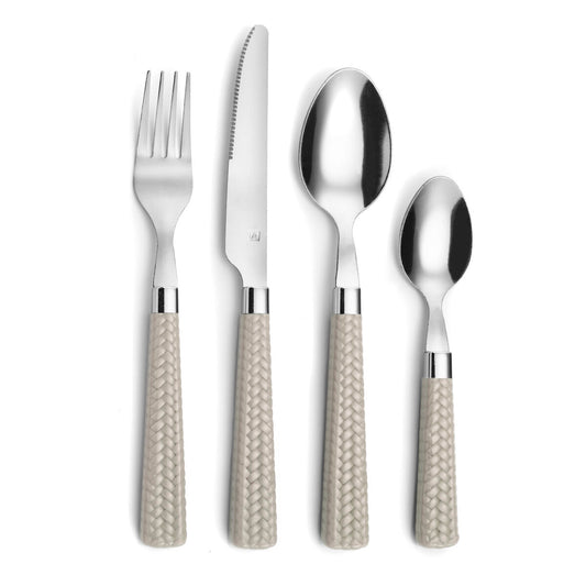 Cutlery set metal grey (24 pcs)