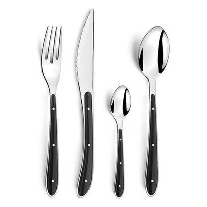 Cutlery set red or black (24 pcs)