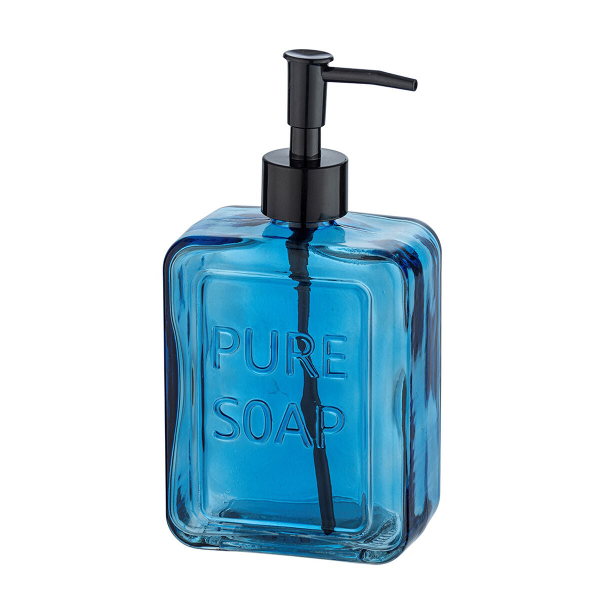 Soap dispenser blue glass