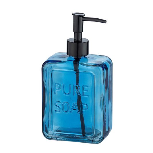 Soap dispenser blue glass