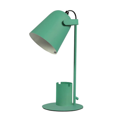 Desk lamp green turquoise with phone stand