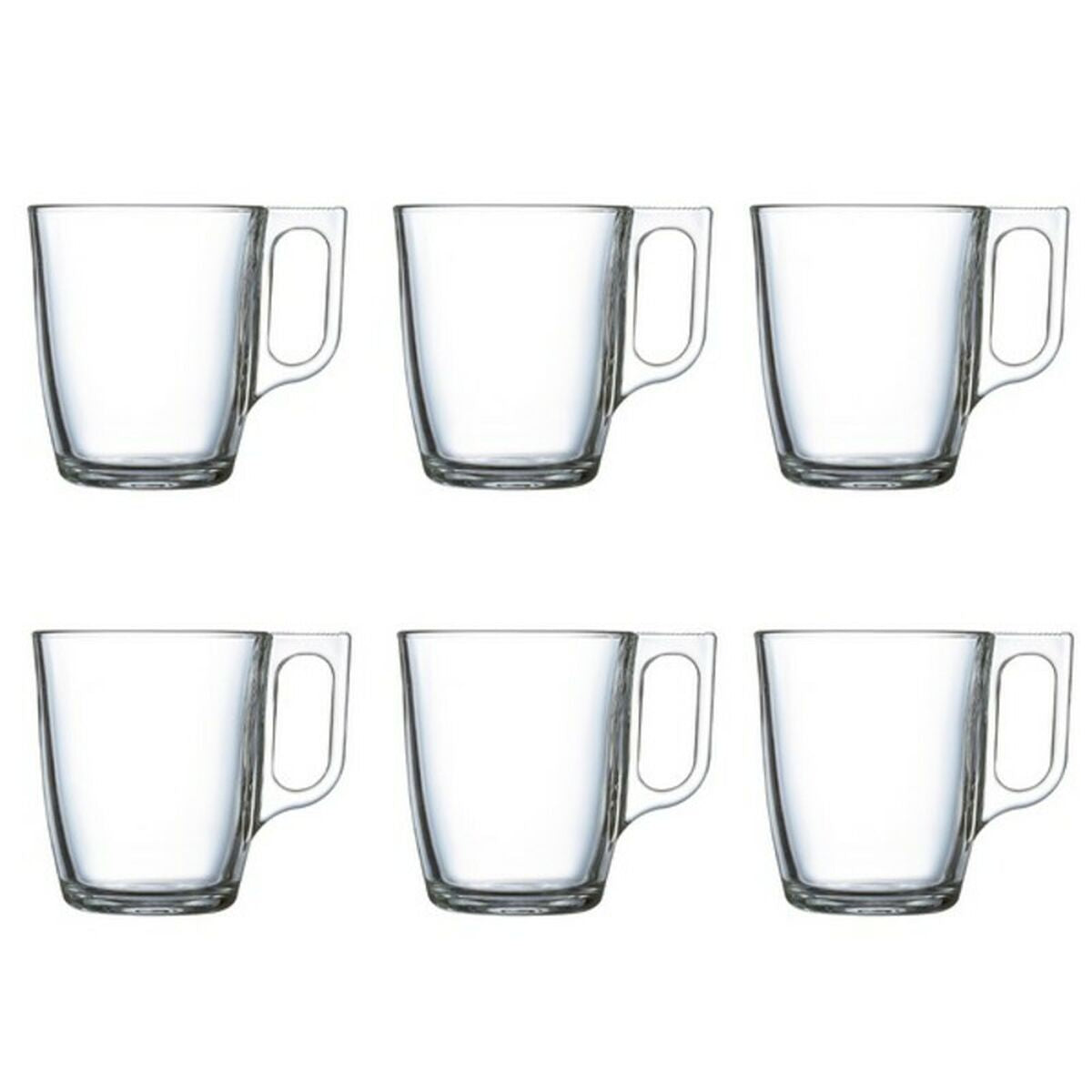 Set of coffee mugs transparent Luminarc 250ml - 6 pieces