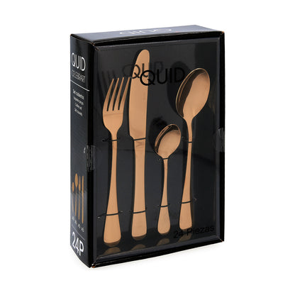 Cutlery set metal copper (24pcs)