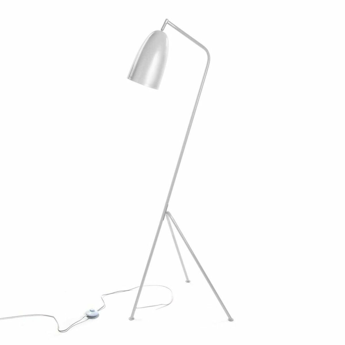 Floor Lamp White Metal Tripot