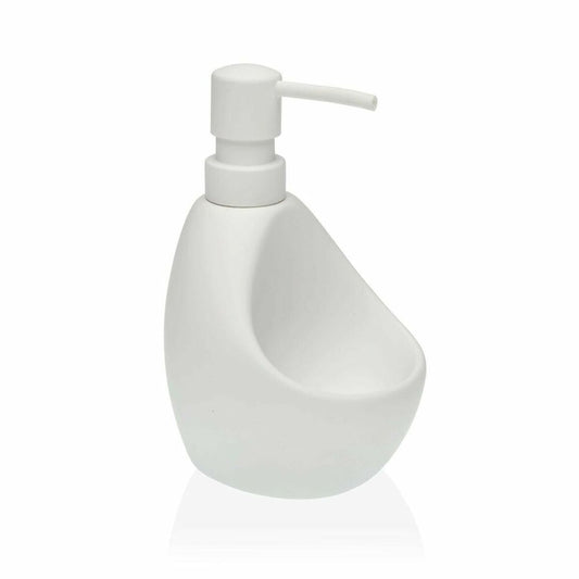 Soap dispenser white ceramic with tub
