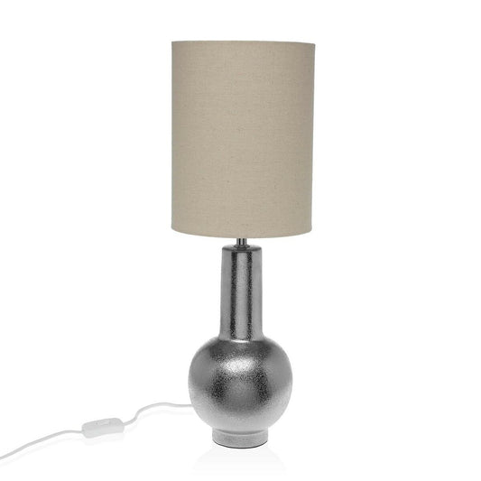 Table lamp silver ceramic