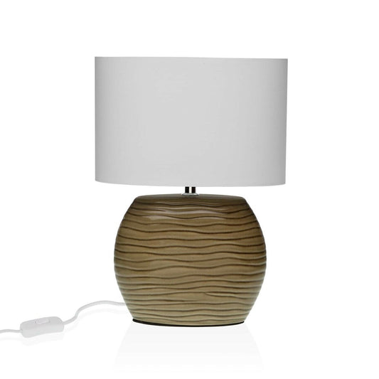 Desk lamp brown ceramic