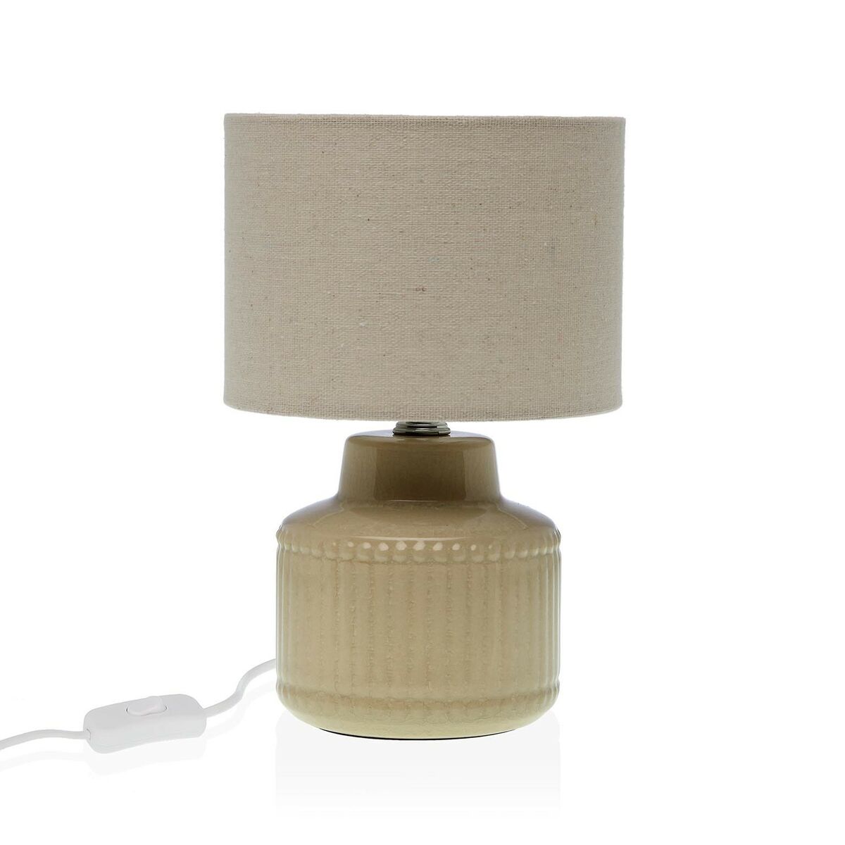 Desk lamp beige ceramic