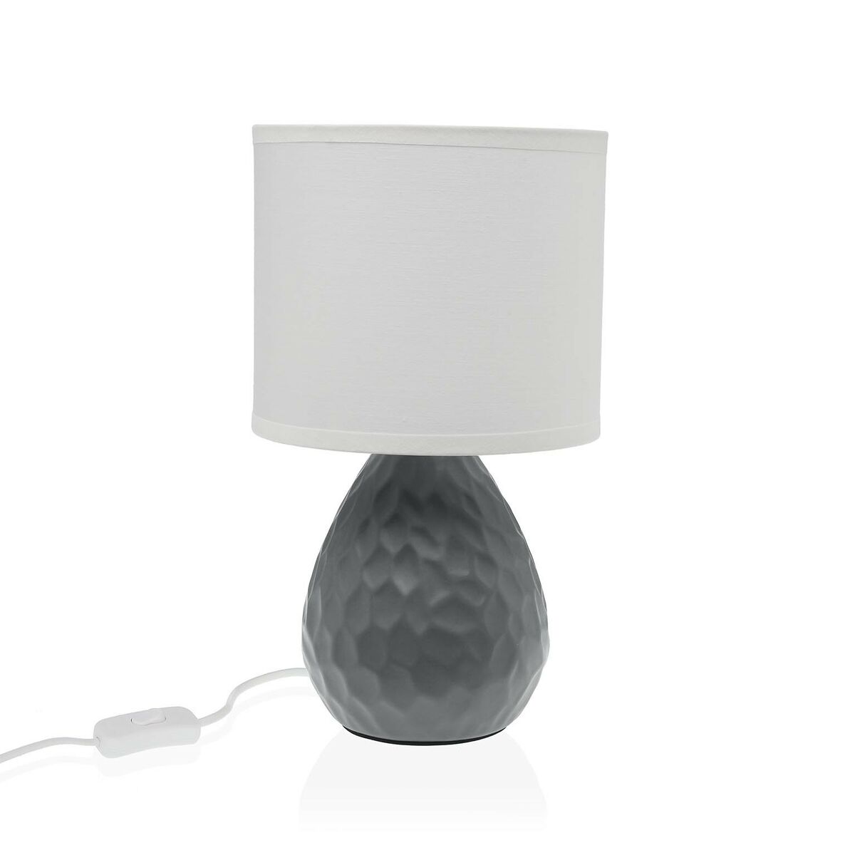 Desk lamp grey white ceramic