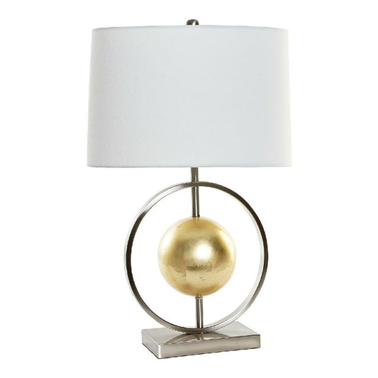 Premium table lamp white golden ball