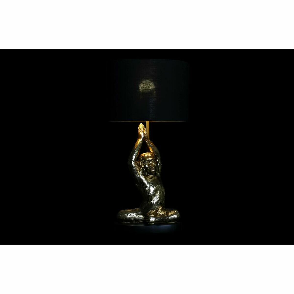Table lamp black golden monkey