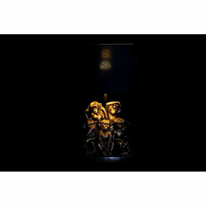 Desk lamp DKD Home Decor Black Golden Polyester Resin Monkey (31 x 31 x 48 cm)