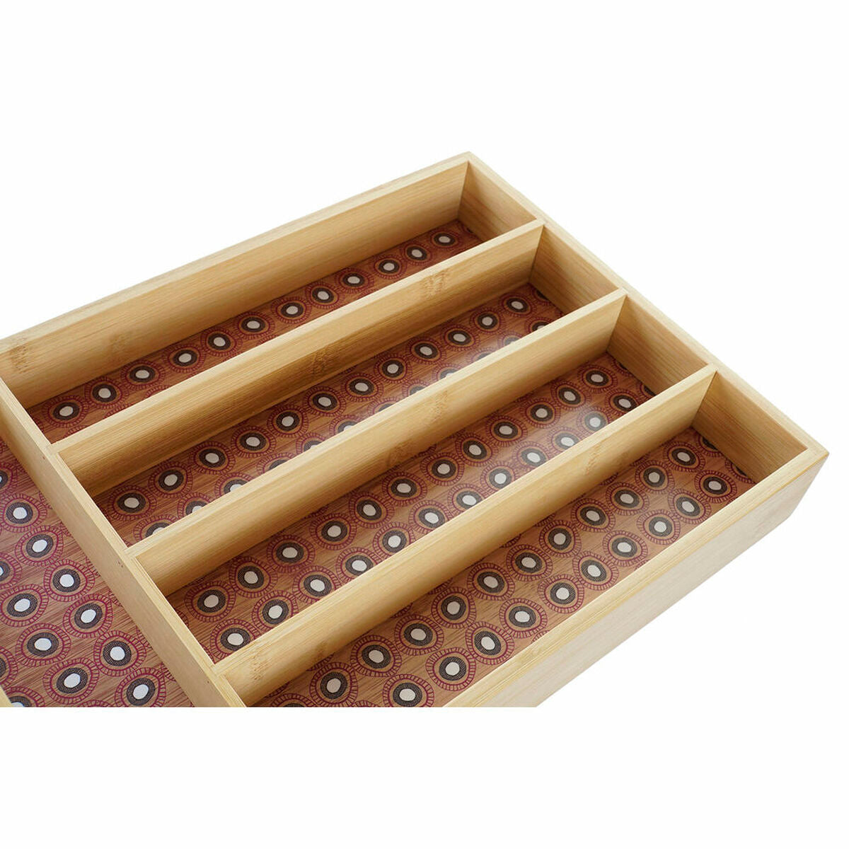 Bestekorganizer DKD Home Decor Bamboe Koloniaal Afrikaan 25,5 x 35,5 x 5 cm (2 Stuks)