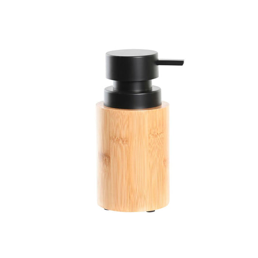 Soap dispenser black natural bamboo