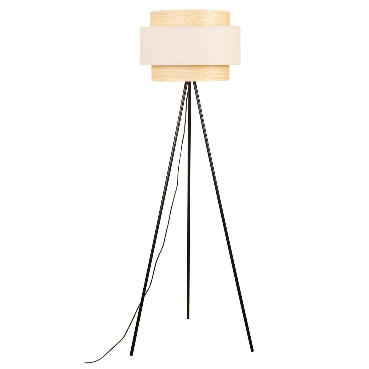 Floor Lamp Natural Polyester Bamboo