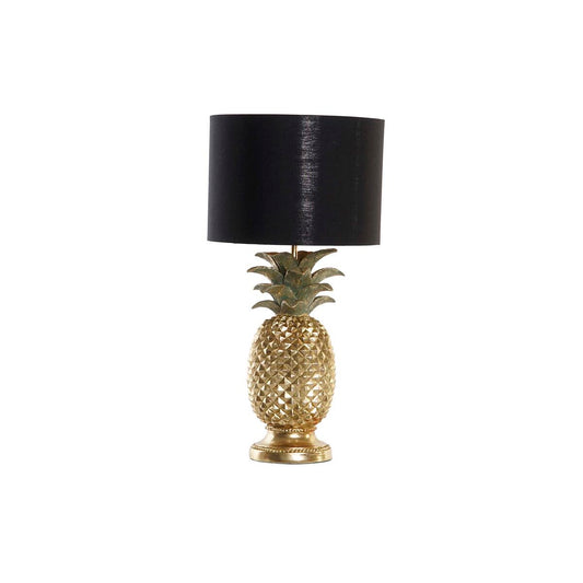 Table lamp pineapple black golden resin
