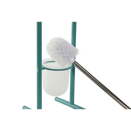 Toiletrolhouder Home ESPRIT Wit Turkoois Metaal 30 x 16 x 78,5 cm (2 Stuks)