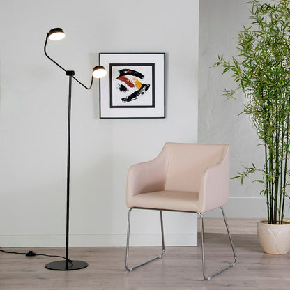 Vloerlamp 70 x 70 x 154 cm Zwart Staal