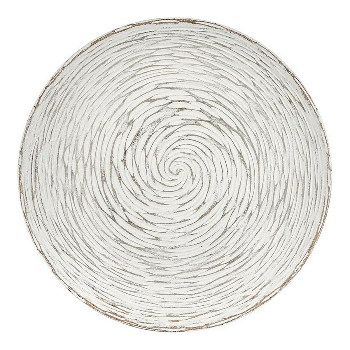 Bijzettafel Spiralen 40 x 39 x 40 cm Hout Bruin Wit