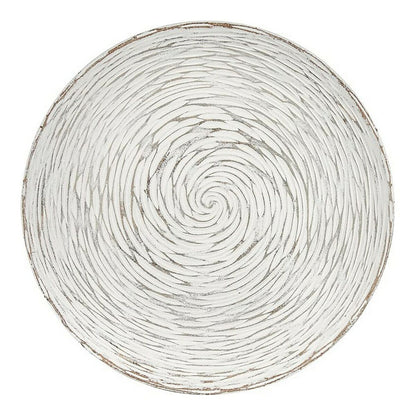 Bijzettafel Spiralen 40 x 39 x 40 cm Hout Bruin Wit