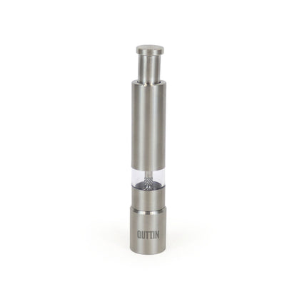 Pepper mill with press mechanism