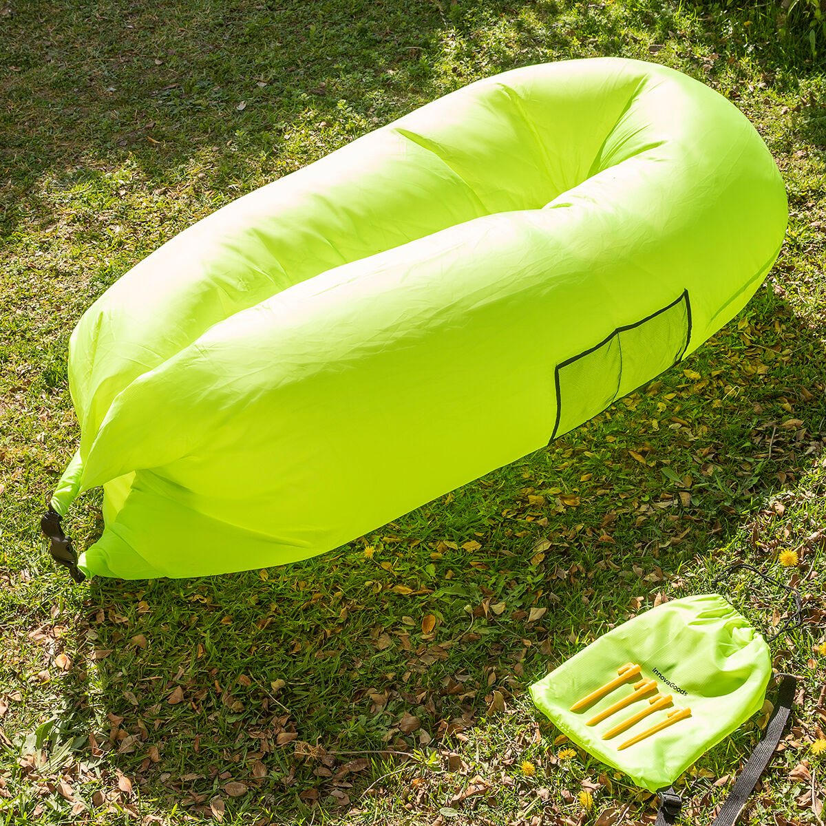 Inflatable green sofa