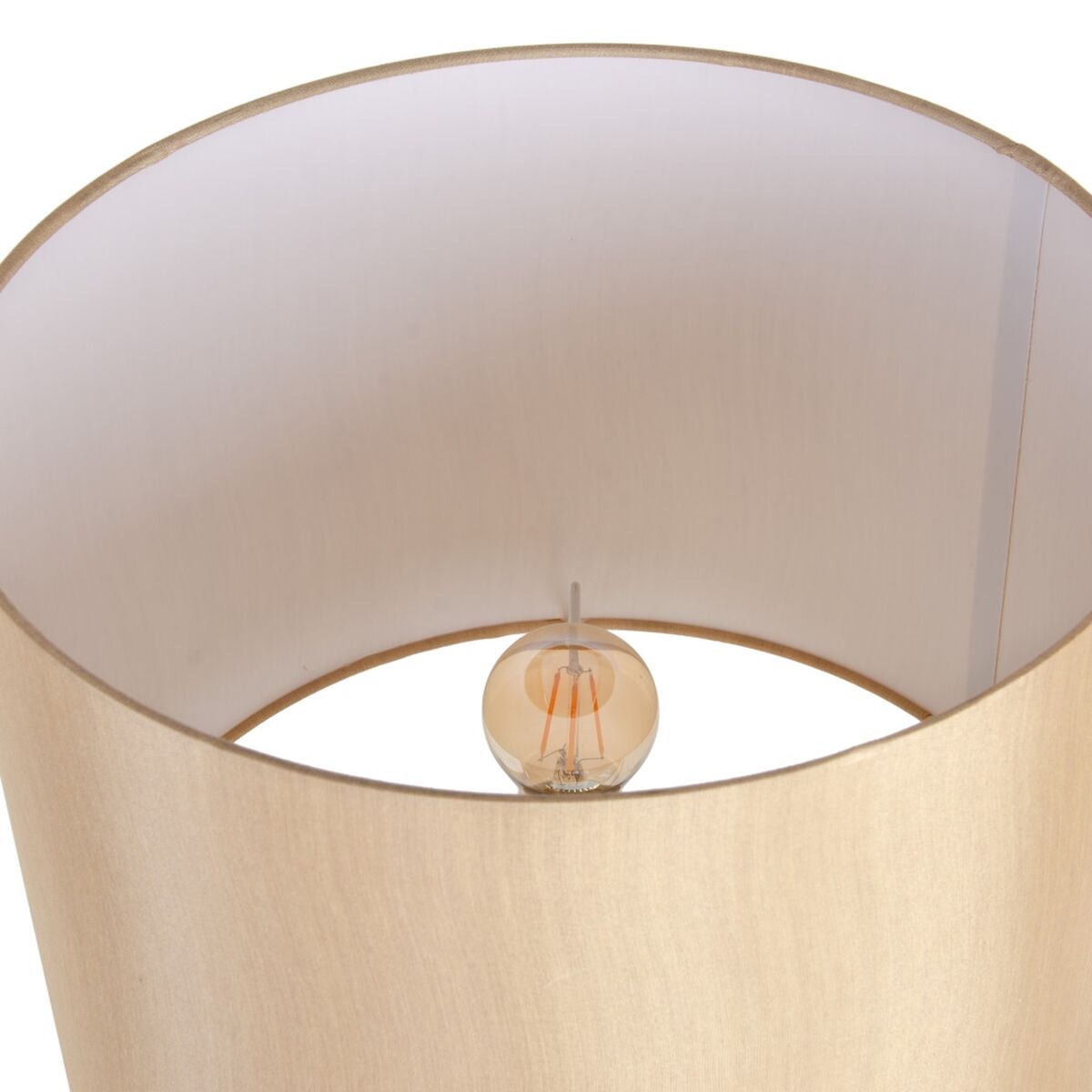 Table lamp gold ridges design