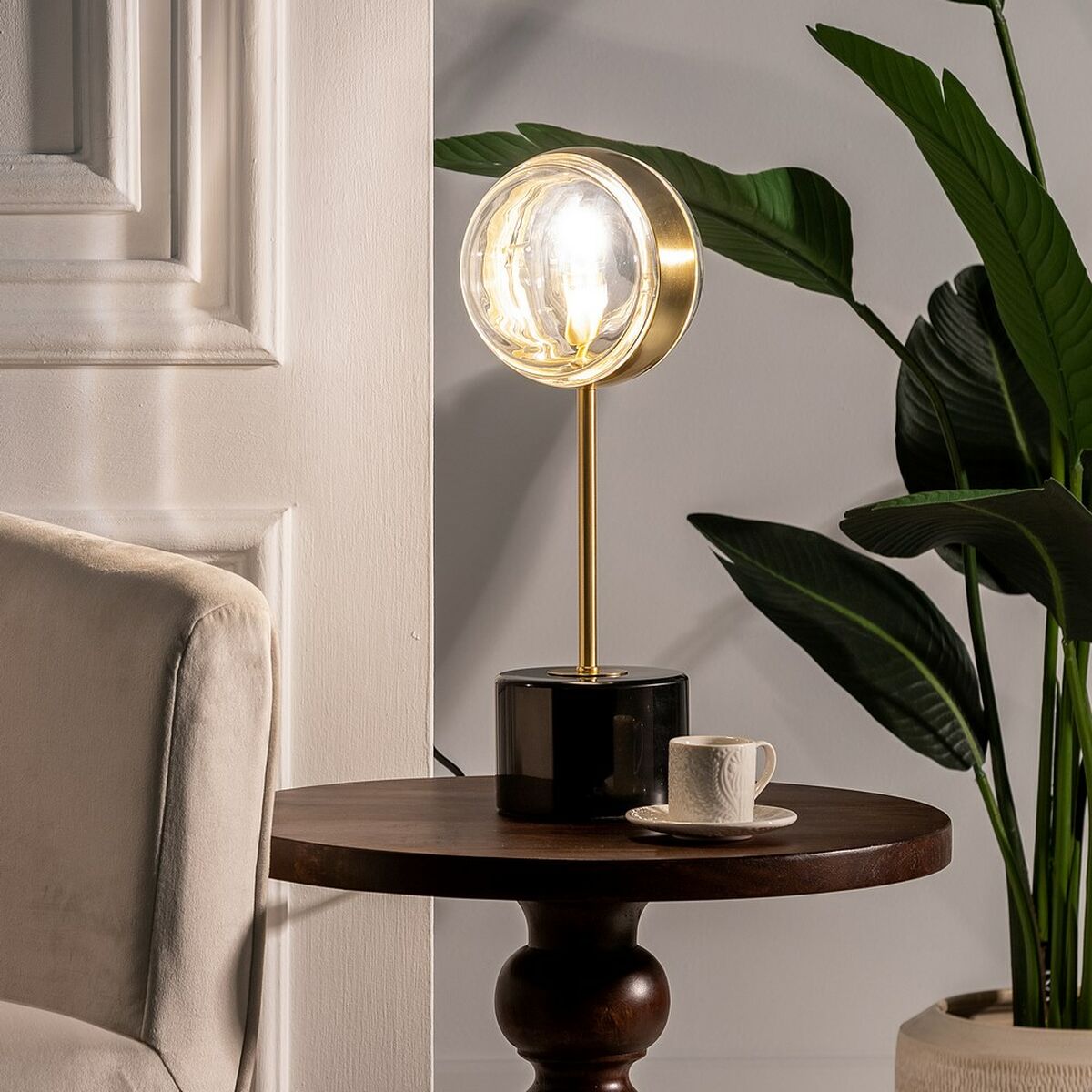 Table lamp golden marble Iron