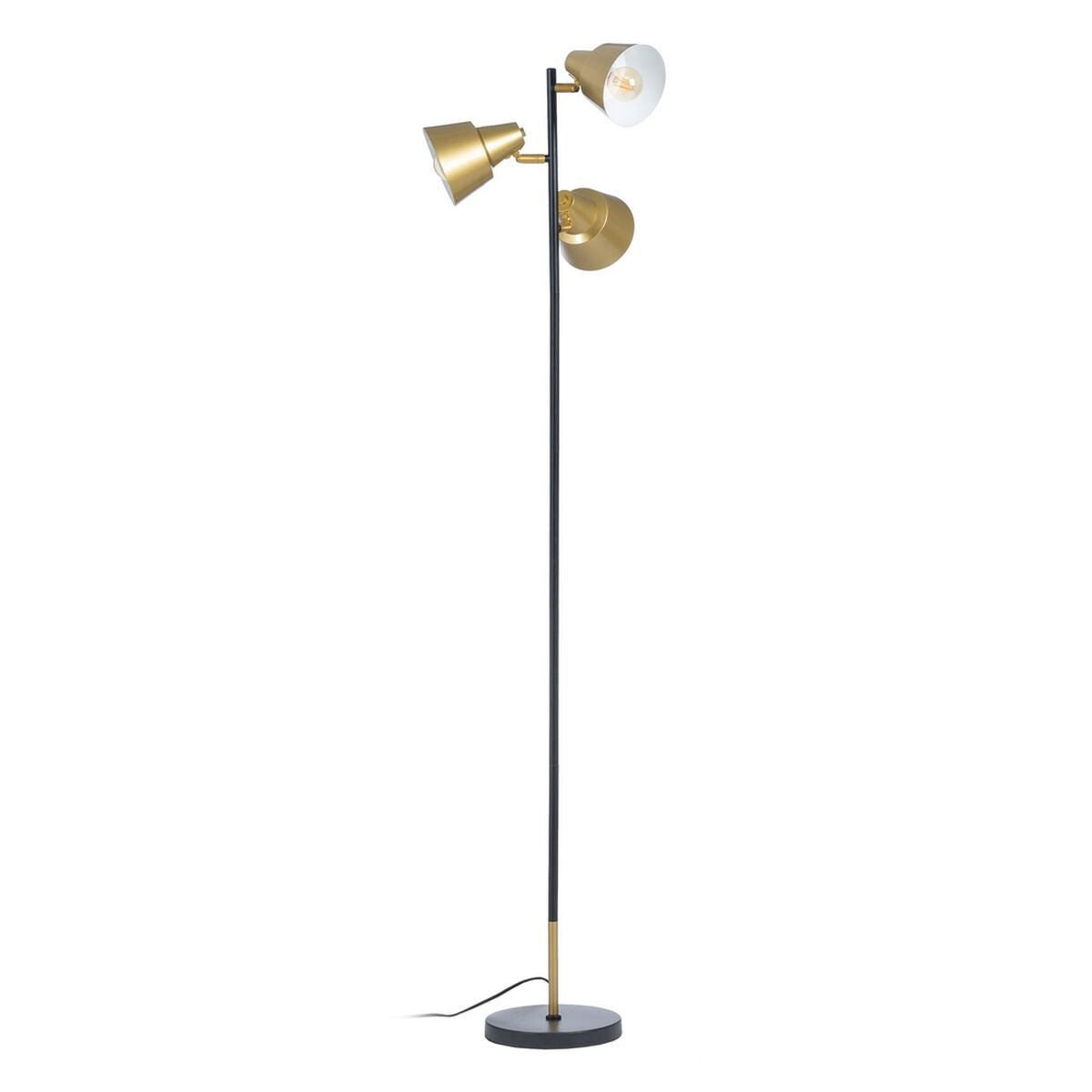 Floor Lamp Black Golden Metal