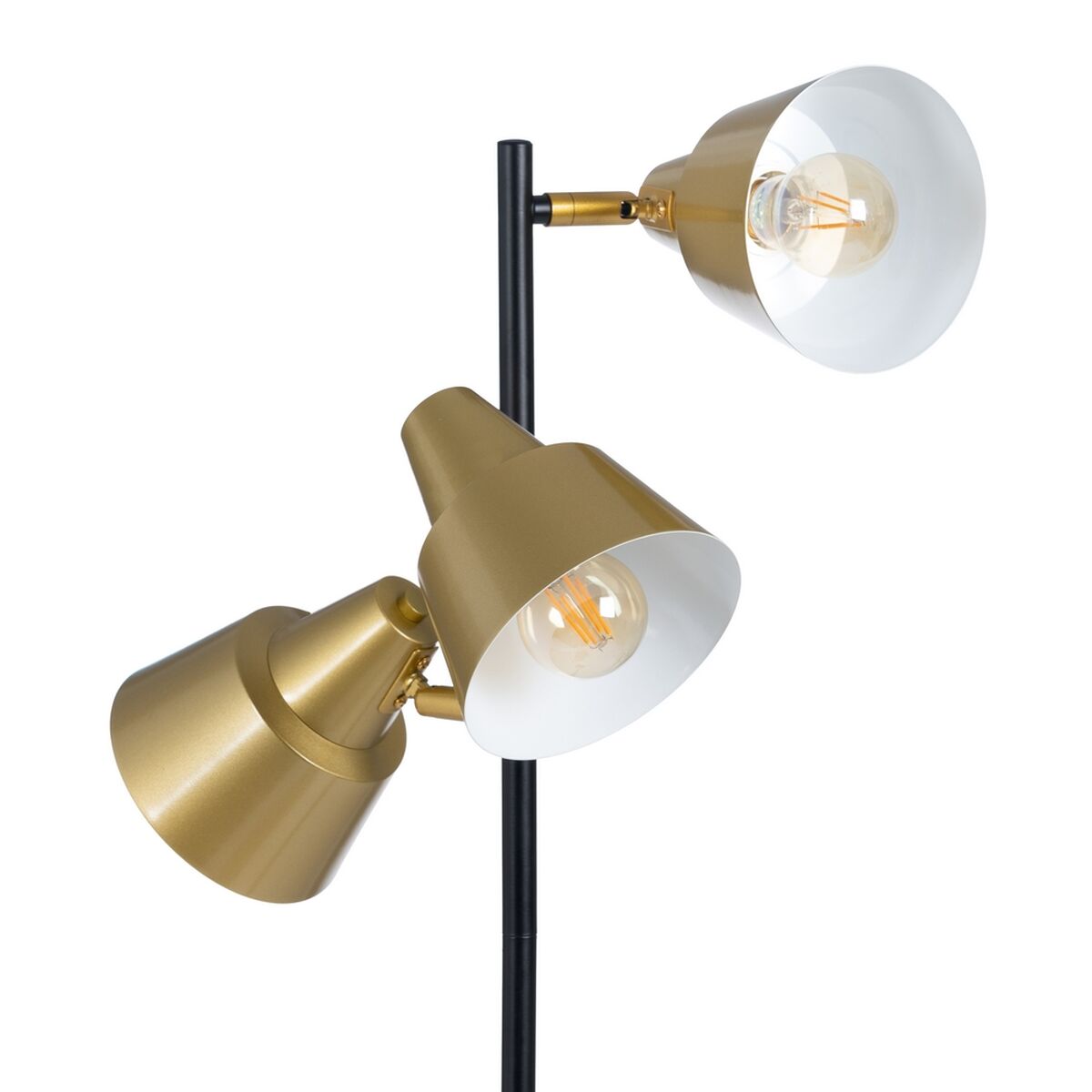 Floor Lamp Black Golden Metal