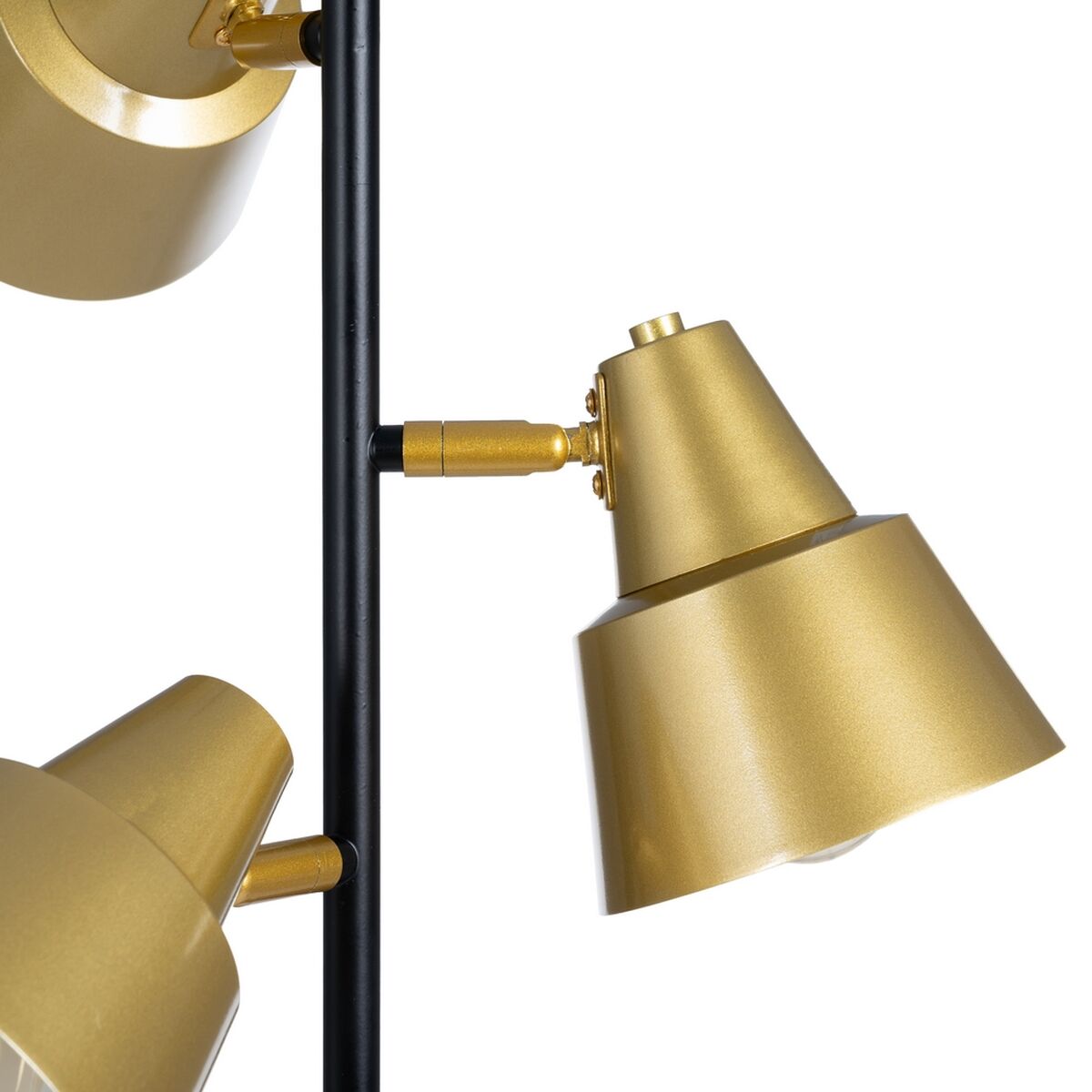 Floor Lamp Black Golden Metal