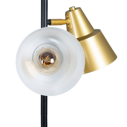 Floor Lamp Black Golden Metal