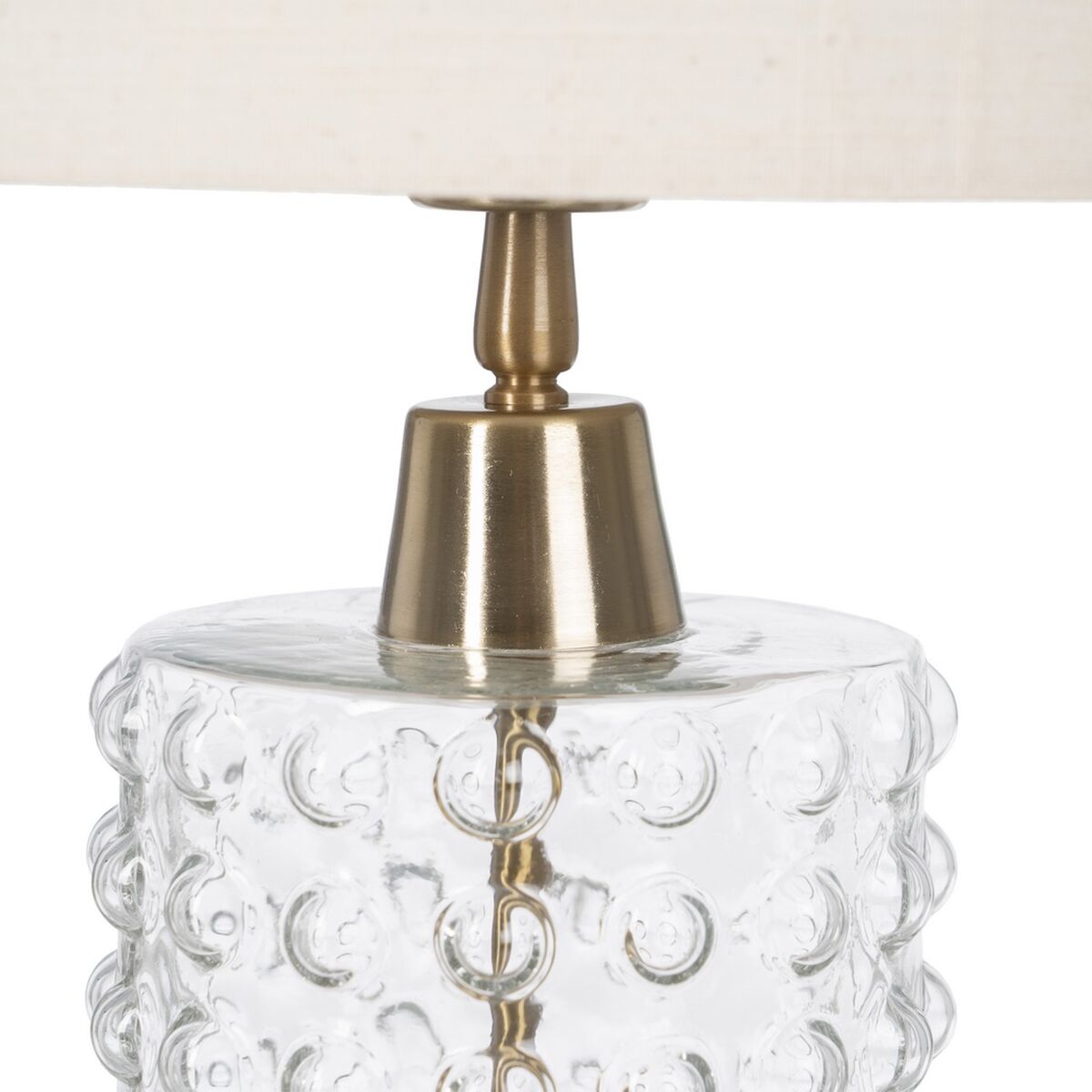Table lamp white golden cotton
