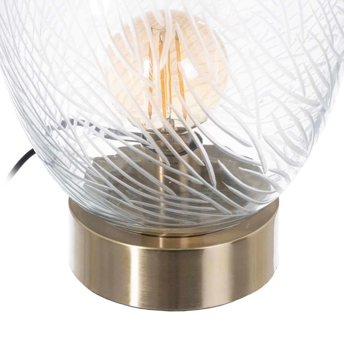 Table lamp golden crystal round