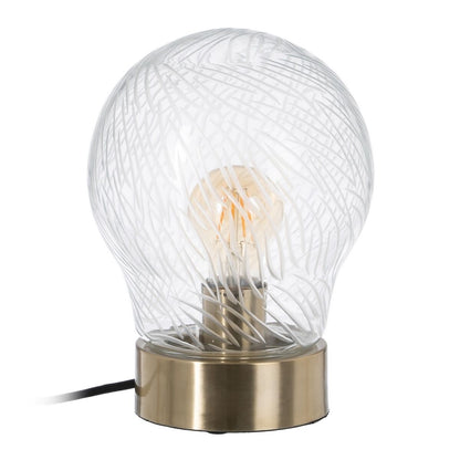Tafellamp goud transparant design