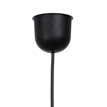 Plafondlamp Zwart Natuurlijk Raffia Ijzer Plastic 220-240 V 35 x 35 x 24 cm