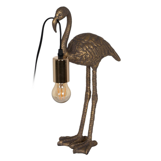 Desk lamp golden flamingo