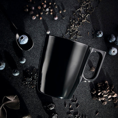 Set of coffee mugs black Luminarc 250 ml - 6 pieces