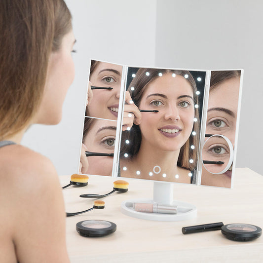 Make-up mirror with LED 4-in-1