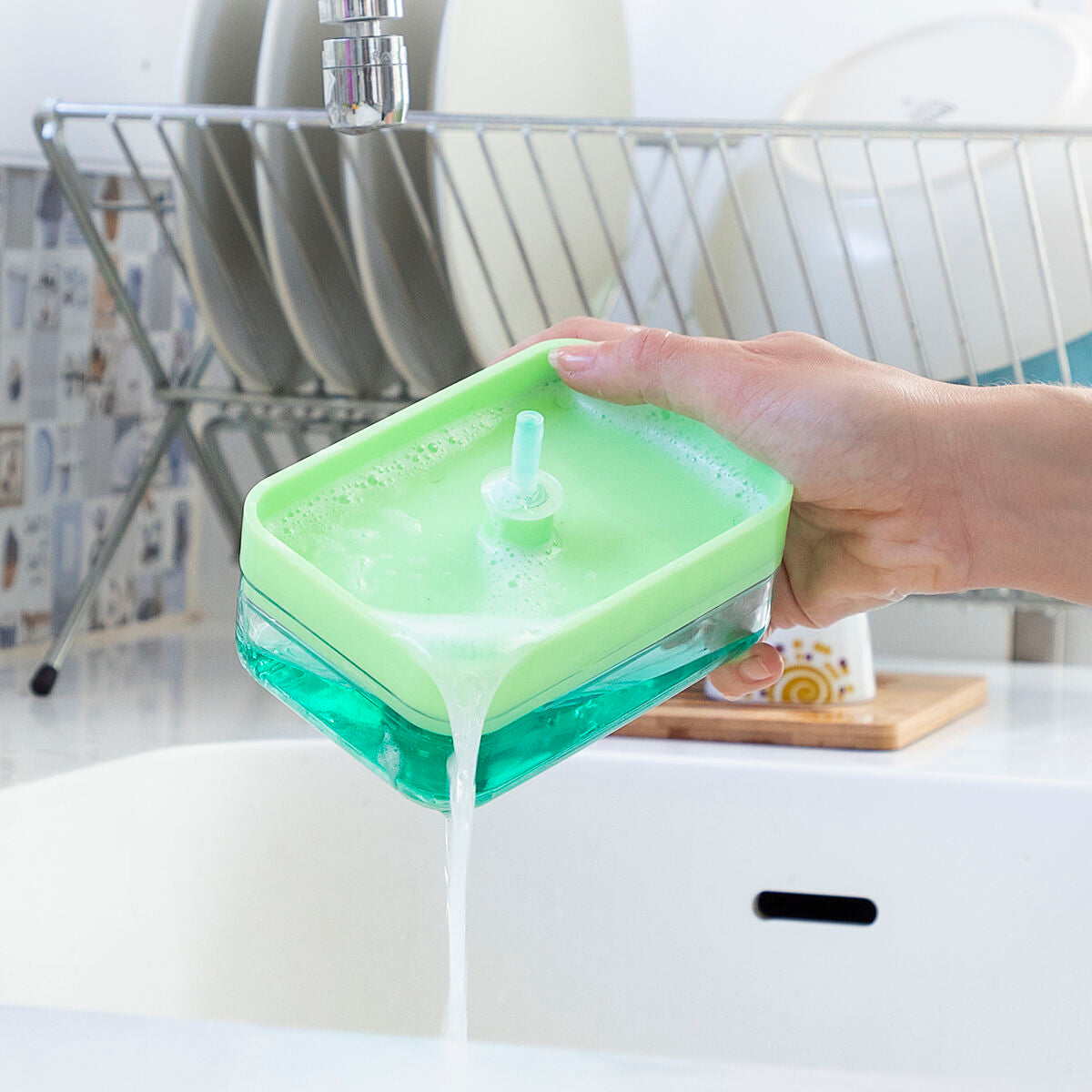 2-in-1 soap dispenser for the kitchen