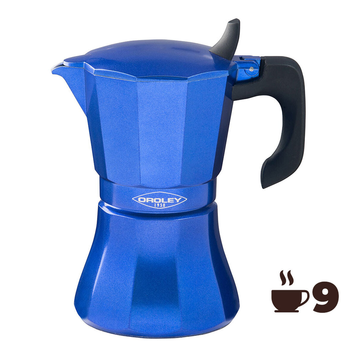 Italian coffee pot Oroley blue