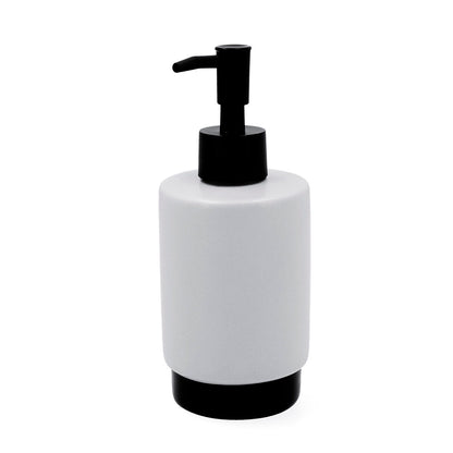 Modern Soap Dispenser Grey & Black Ceramic
