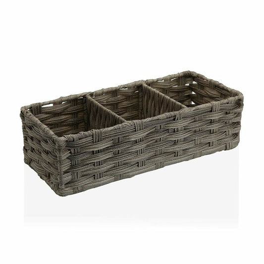 Grey basket - 3 compartments