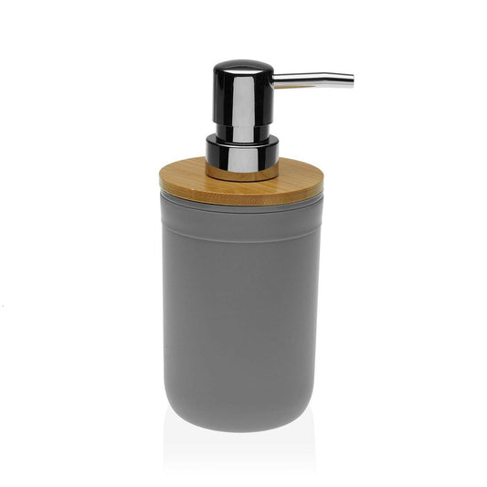 Soap dispenser grey & wood