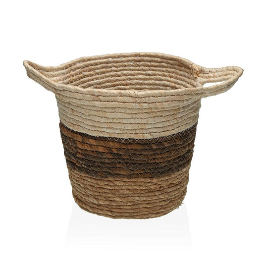 Basket mixed brown - ø21 x 26 cm