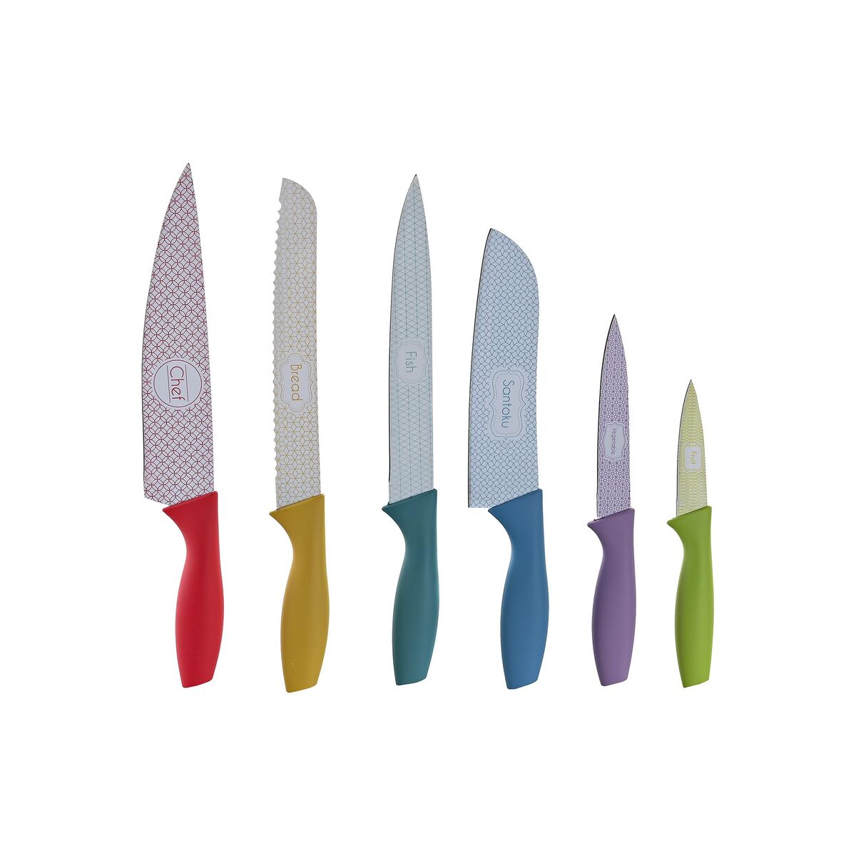 Knife set coloured