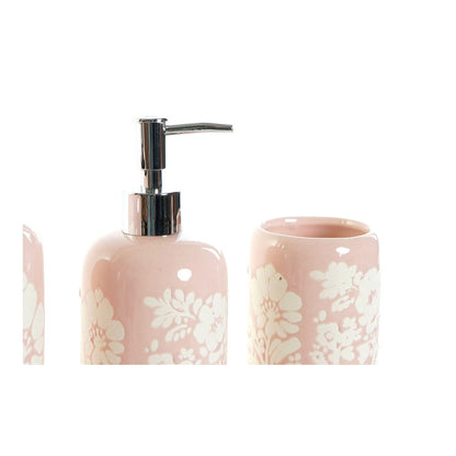 Bathroom set - pink and white