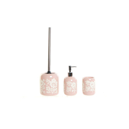 Bathroom set - pink and white