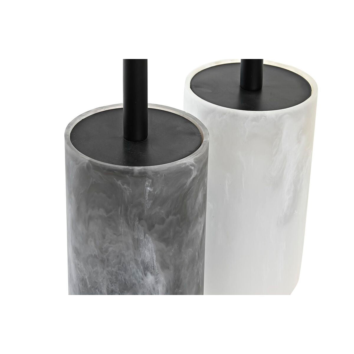 Toilet brush stainless steel resin grey (2 units)
