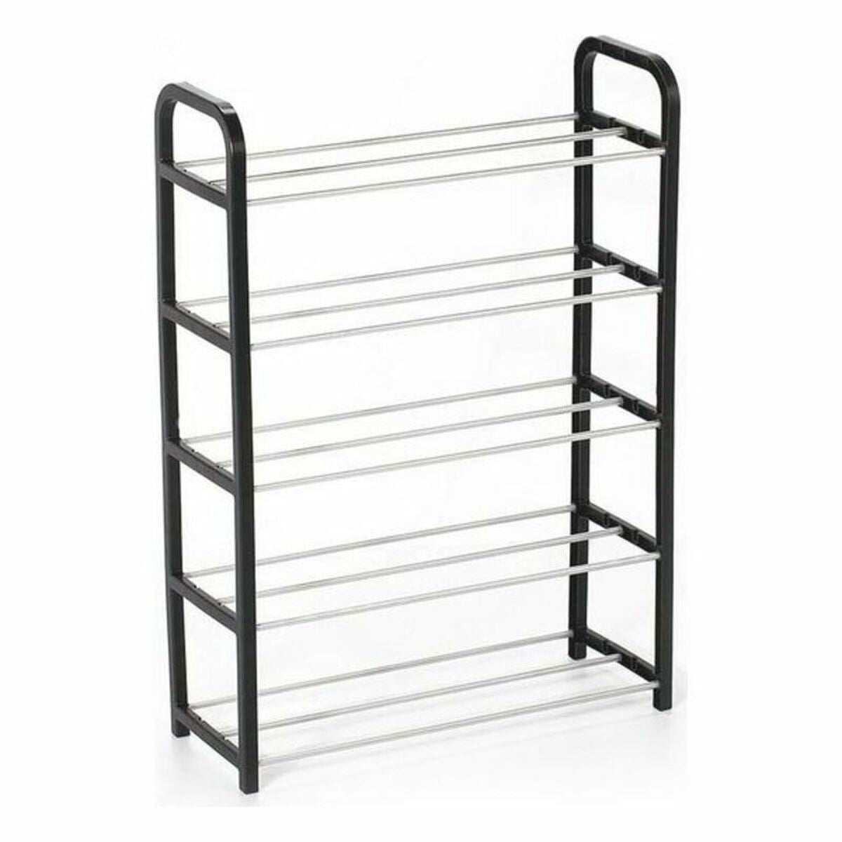 Shoe rack with 5 shelves black